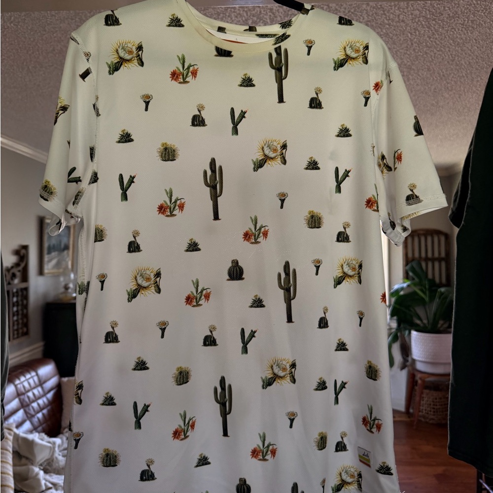 SLVDR Cactus Print White T-Shirt